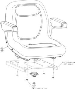 Seat Diagram and Parts List for Z-FORCESZ60KH (17BSDGHD010)(2018) Cub Cadet Lawn Tractor